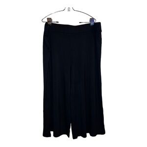 NWT DAILY RITUAL Black Stretch Viscose Blend Wide Leg Lounge Pants Sz XXL